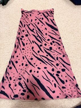 Resa Pink & Black Printed Waistband Skirt